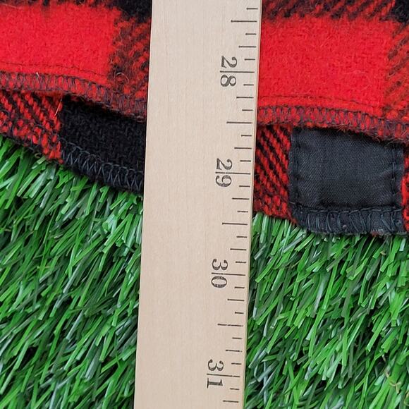 Vintage 80s Buffalo Plaid Button Shirt Large 26x29 Shadow Baggy - Picture 6 of 9